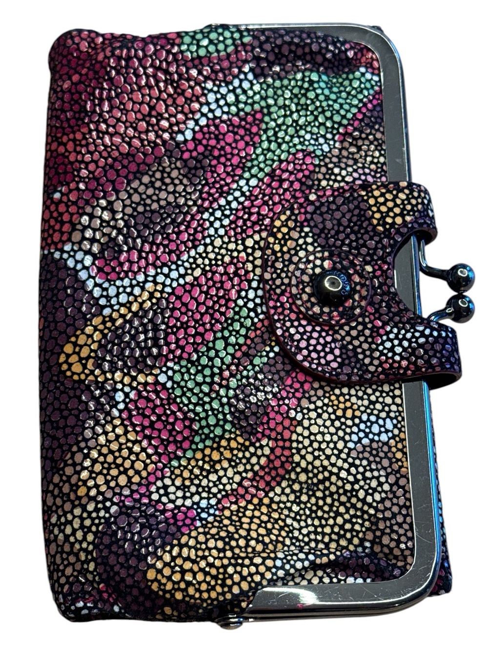 Hobo Wallet Fall Foilage Leather with Lauren multicolored